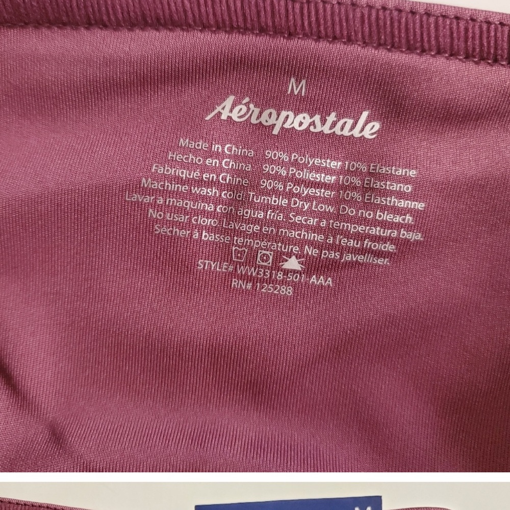 NWT AEROPOSTALE PINK ROSE GOLD LOGO BIKER SHORTS